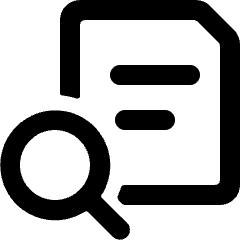 Common File Text Search Icon from Ultimate Bold Set