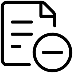 Common File Text Subtract Icon from Ultimate Light Set