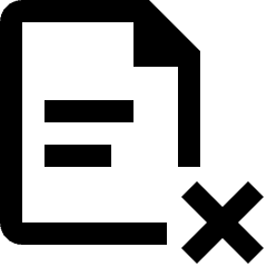 Text Document Cross Remove Icon from Nova Line Set