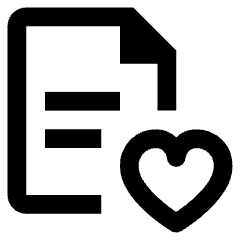 Text Document Favorite Heart Icon from Nova Line Set