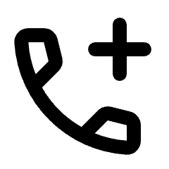 Add Call Icon from Rounded Line - Material Pro Set