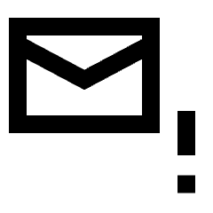 Alert Email Icon from Sharp Line - Material Pro Set