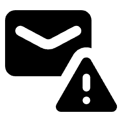 Alert Email Alt Fill Icon from Rounded Fill - Streamline Material Set