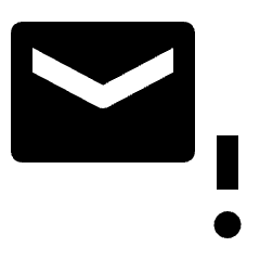 Alert Email Fill Icon from Outlined Fill - Streamline Material Set