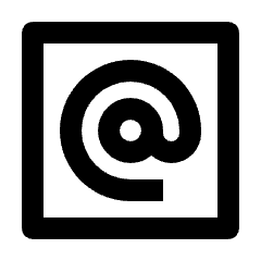 Alternate Email Square Icon from Outlined Line - Streamline Material Set