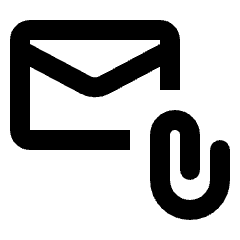 Attach Email Icon from Rounded Line - Streamline Material Set