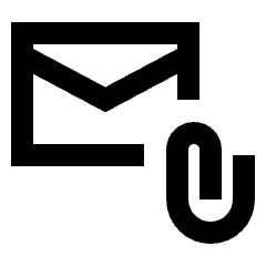 Attach Email Icon from Sharp Line - Material Pro Set