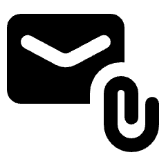 Attach Email Fill Icon from Rounded Fill - Streamline Material Set