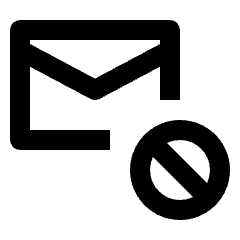 Block Email Icon from Outlined Line - Material Pro Set