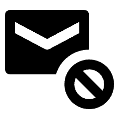Block Email Fill Icon from Outlined Fill - Streamline Material Set