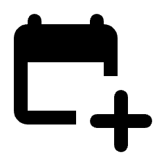 Calendar Add On Fill Icon from Rounded Fill - Material Pro Set