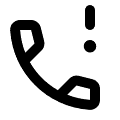 Call Alert Icon from Rounded Line - Material Pro Set