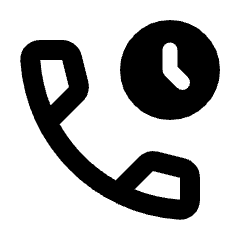 Call Duration Icon from Rounded Line - Streamline Material Set