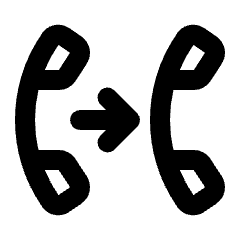 Call Forwarding Icon from Rounded Line - Streamline Material Set