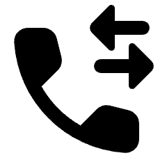 Call Forwarding Alt Fill Icon from Rounded Fill - Material Pro Set