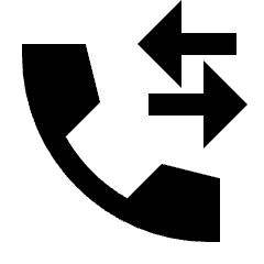 Call Forwarding Alt Fill Icon from Sharp Fill - Material Pro Set