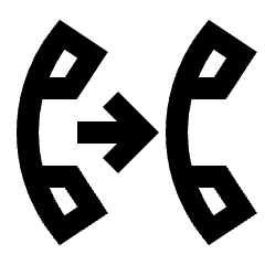 Call Forwarding Icon from Sharp Line - Material Pro Set