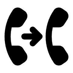 Call Forwarding Fill Icon from Rounded Fill - Material Pro Set