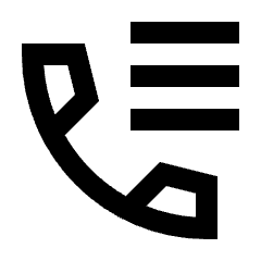 Call Log Icon from Sharp Line - Material Pro Set