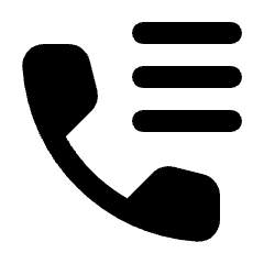 Call Log Fill Icon from Rounded Fill - Streamline Material Set