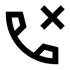 Call Rejected Icon from Sharp Line - Material Pro Set