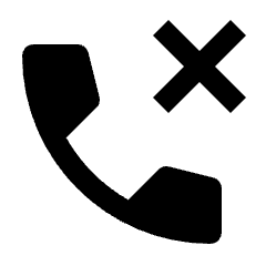 Call Rejected Fill Icon from Outlined Fill - Streamline Material Set