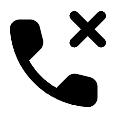 Call Rejected Fill Icon from Rounded Fill - Streamline Material Set