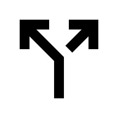 Call Split Icon from Sharp Line - Material Pro Set