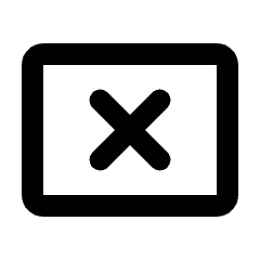 Cancel Presentation Icon from Rounded Line - Streamline Material Set