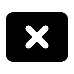 Cancel Presentation Fill Icon from Rounded Fill - Streamline Material Set