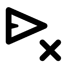 Cancel Schedule Send Icon from Rounded Line - Material Pro Set
