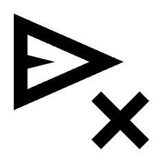 Cancel Schedule Send Icon from Sharp Line - Material Pro Set