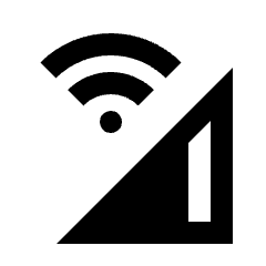 Cell Wifi Icon from Sharp Line - Streamline Material Set