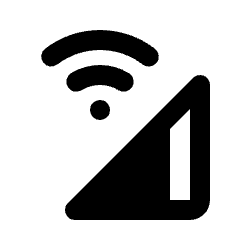 Cell Wifi Fill Icon from Rounded Fill - Streamline Material Set