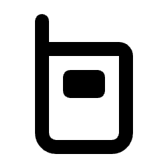 Cellphone Icon from Rounded Line - Streamline Material Set