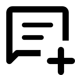 Chat Add On Icon from Rounded Line - Streamline Material Set