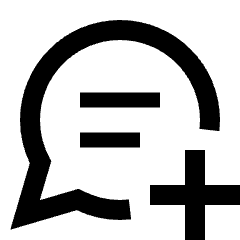 Chat Add On Alt Icon from Sharp Line - Material Pro Set