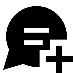 Chat Add On Alt Fill Icon from Sharp Fill - Material Pro Set