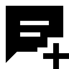 Chat Add On Fill Icon from Sharp Fill - Material Pro Set