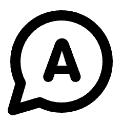 Chat Answer Alt Icon from Rounded Line - Streamline Material Set