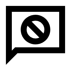 Chat Block Icon from Sharp Line - Streamline Material Set