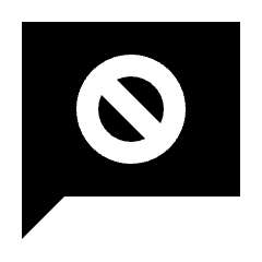 Chat Block Fill Icon from Sharp Fill - Streamline Material Set