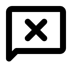 Chat Error Icon from Rounded Line - Material Pro Set