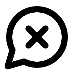 Chat Error Alt Icon from Rounded Line - Streamline Material Set