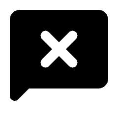 Chat Error Fill Icon from Rounded Fill - Streamline Material Set