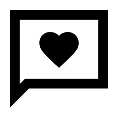 Chat Heart Icon from Sharp Line - Material Pro Set