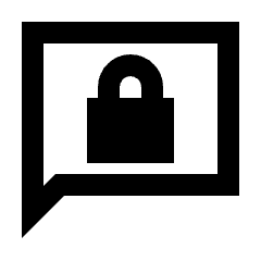 Chat Lock Icon from Sharp Line - Material Pro Set