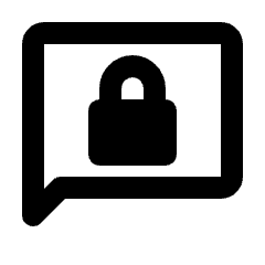 Chat Lock Icon from Rounded Line - Material Pro Set