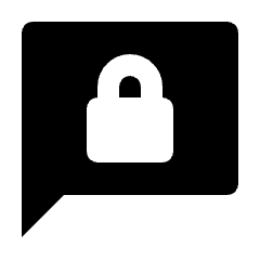 Chat Lock Fill Icon from Outlined Fill - Streamline Material Set