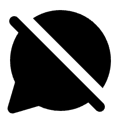 Chat Off Alt Fill Icon from Rounded Fill - Streamline Material Set